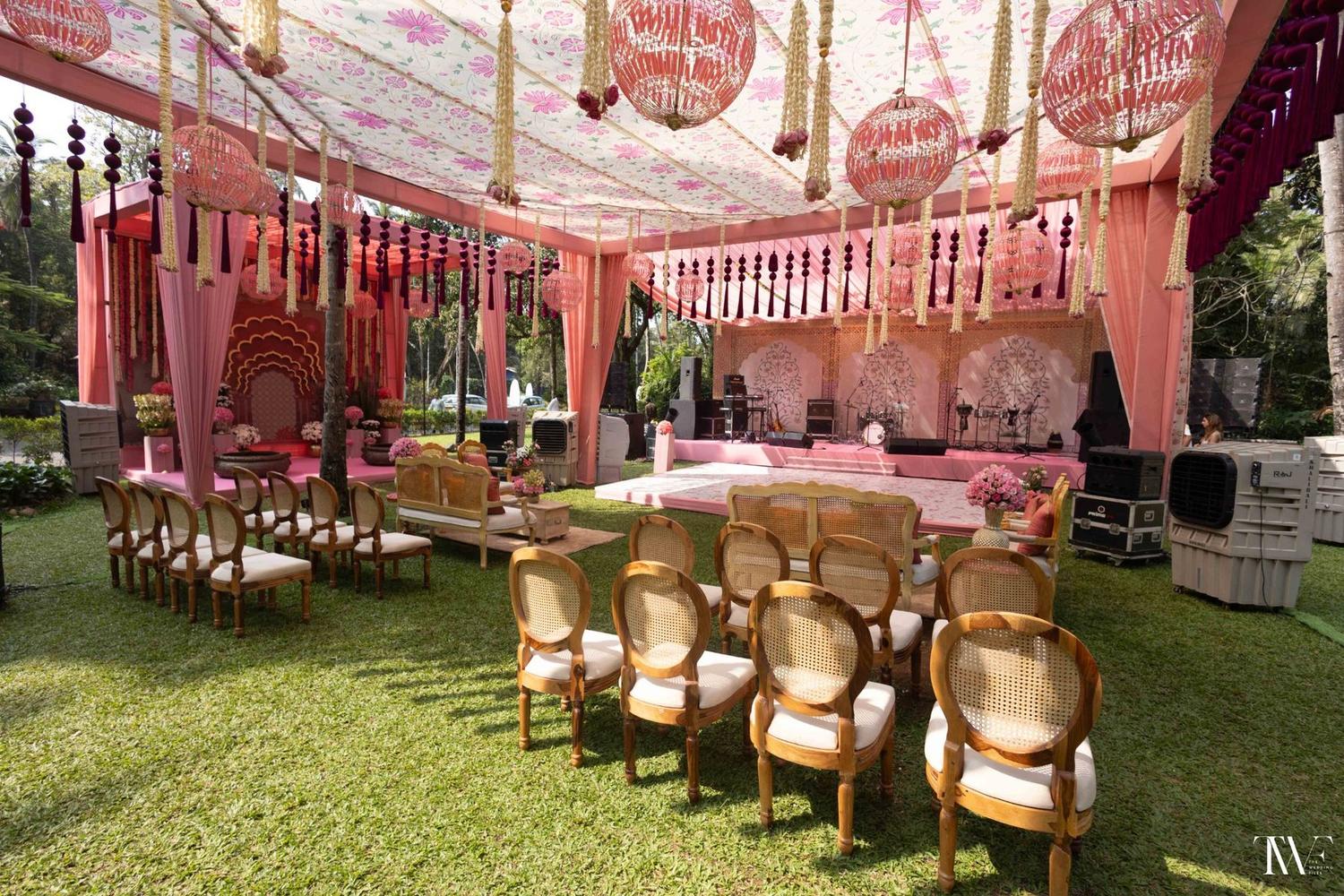 The mandap, open to the garden